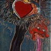 Untitled #6 | Mixed Media on Wood | 27x13 cm | Nasirun©2011