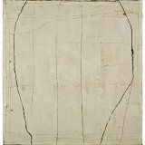 Flathead
Oil, Asphalt, Marble powder, Graphite, Dry pigment, Burlap on Canvas 160 x 152 cm
2012