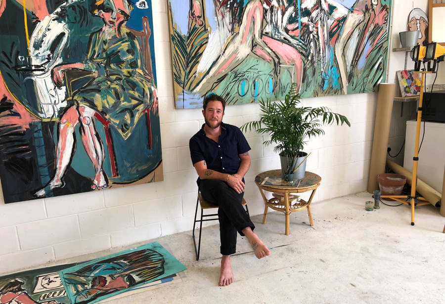 Jack Penny in his studio